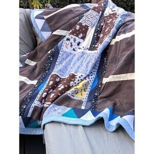 Cocoa Running Dogs Throw Quilt (65 x 77)